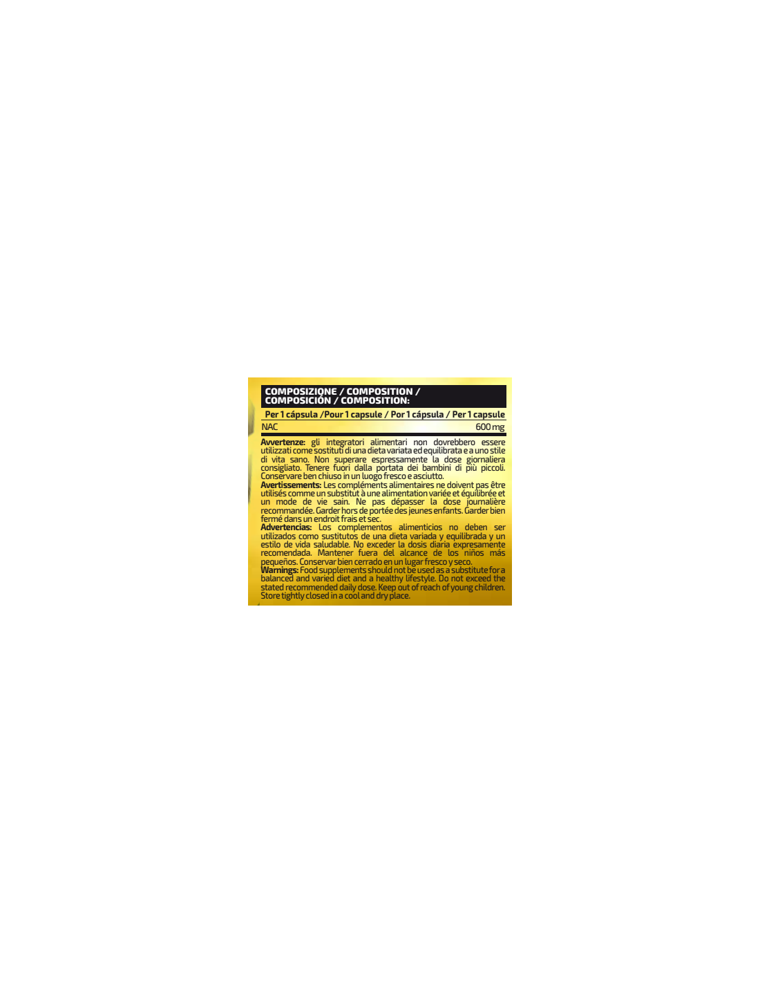 NAC (N-ACETIL-L-CISTEÍNA) - 10+ Nutrición