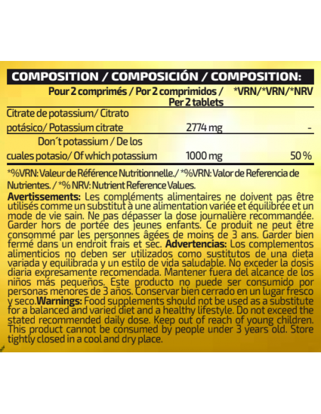 POTASSIUM CITRATE - 10+ Nutrición