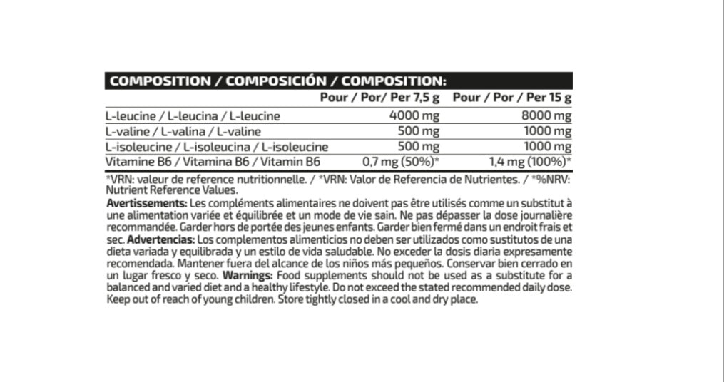 BCAA'S Z3RO 8:1:1 300g - 10+ Nutrición