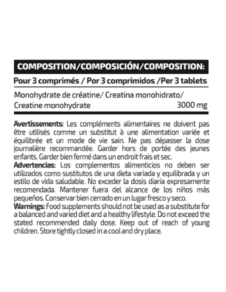 CREATINE 3000 (30 CAPS) - 10+ Nutrición